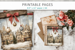 Christmas junk journal, rustic Christms Product Image 1