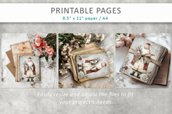Grunge Christmas pages, vintage holiday papers Product Image 9