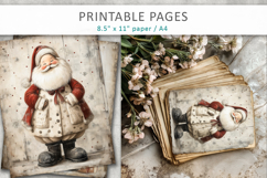 grunge Christmas, santa papers Product Image 8