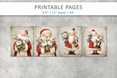 grunge christmas pages, santa printable pages Product Image 2