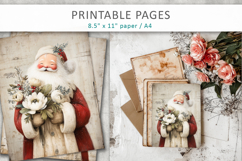 grunge christmas pages, santa printable pages Product Image 6