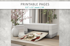 grunge christmas pages, santa printable pages Product Image 9