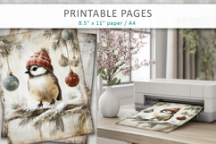 grunge Christmas, birds grunge junk journal Product Image 4