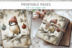 grunge Christmas, birds grunge junk journal Product Image 5