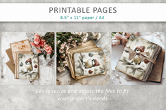 grunge Christmas, birds grunge junk journal Product Image 10