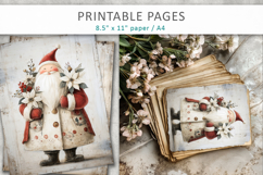 Grunge Christmas pages, Christmas journal paper Product Image 6