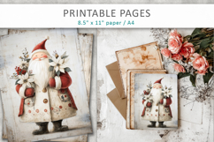 Grunge Christmas pages, Christmas journal paper Product Image 7