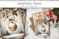 grunge Christmas junk journal, rustic christmas Product Image 7