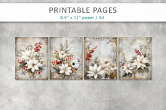 Grunge Christmas pages, holiday junk journal Product Image 2