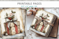 grunge Christmas junk journal, christmas gift Product Image 1