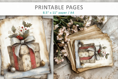 grunge Christmas junk journal, christmas gift Product Image 6