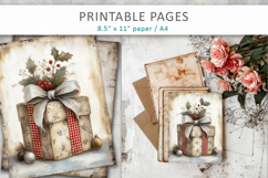 grunge Christmas junk journal, christmas gift Product Image 7