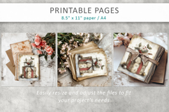 grunge Christmas junk journal, christmas gift Product Image 9