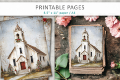 Grunge Christmas pages, vintage Christmas papers Product Image 3