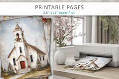 Grunge Christmas pages, vintage Christmas papers Product Image 4