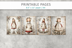 Grunge Christmas pages, vintage junk journal Product Image 2