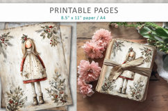 Grunge Christmas pages, vintage junk journal Product Image 4