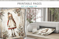 Grunge Christmas pages, vintage junk journal Product Image 5