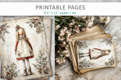 Grunge Christmas pages, vintage junk journal Product Image 6