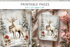 Christmas junk journal,Christms reindeer printable Product Image 8