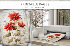 Grunge Christmas pages, vintage Christmas paper Product Image 5