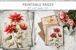 Grunge Christmas pages, vintage Christmas paper Product Image 7