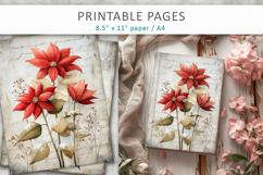 Grunge Christmas pages, vintage Christmas paper Product Image 8