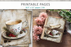 Grunge Christmas pages, Christmas junk journal Product Image 4