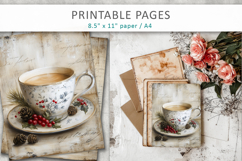 Grunge Christmas pages, Christmas junk journal Product Image 6