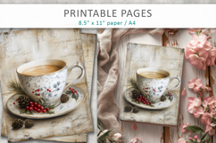 Grunge Christmas pages, Christmas junk journal Product Image 7