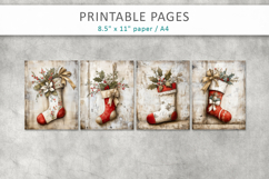 Grunge Christmas pages, vintage holiday printable Product Image 2