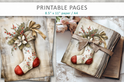 Grunge Christmas pages, vintage holiday printable Product Image 5