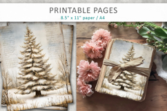 Grunge Christmas pages, Christmas tree printable Product Image 3