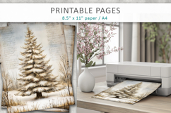 Grunge Christmas pages, Christmas tree printable Product Image 4