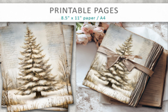 Grunge Christmas pages, Christmas tree printable Product Image 5
