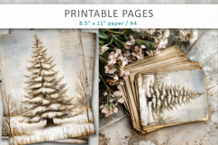 Grunge Christmas pages, Christmas tree printable Product Image 6