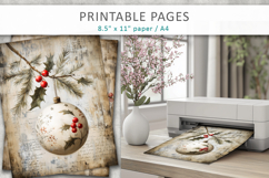 Grunge Christmas pages, Christmas ornaments pages Product Image 4