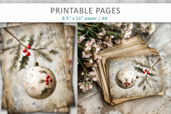 Grunge Christmas pages, Christmas ornaments pages Product Image 1
