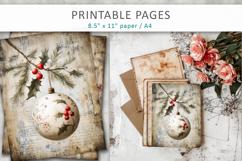 Grunge Christmas pages, Christmas ornaments pages Product Image 6