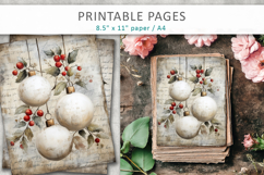 Christmas junk journal, Christmas ornaments pages Product Image 3