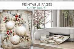 Christmas junk journal, Christmas ornaments pages Product Image 4