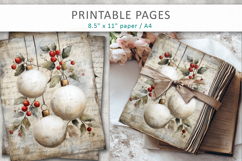Christmas junk journal, Christmas ornaments pages Product Image 1