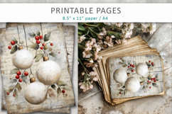 Christmas junk journal, Christmas ornaments pages Product Image 5