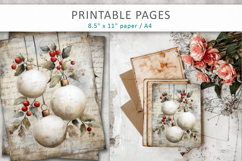 Christmas junk journal, Christmas ornaments pages Product Image 6
