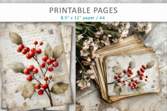 Christmas junk journal, grunge pages Product Image 6