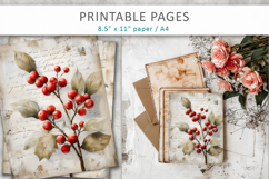 Christmas junk journal, grunge pages Product Image 7