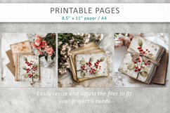 Christmas junk journal, grunge pages Product Image 8