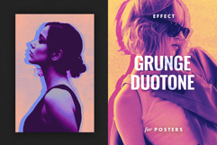 Grunge Duotone Poster Photo Effect Product Image 1