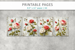 floral junk journal, grunge paper Product Image 2