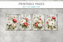 grunge floral pages, vintage scrapbook Product Image 2